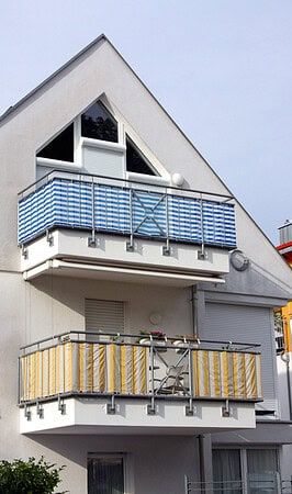 Stoff als Balkon-Sichtschutz